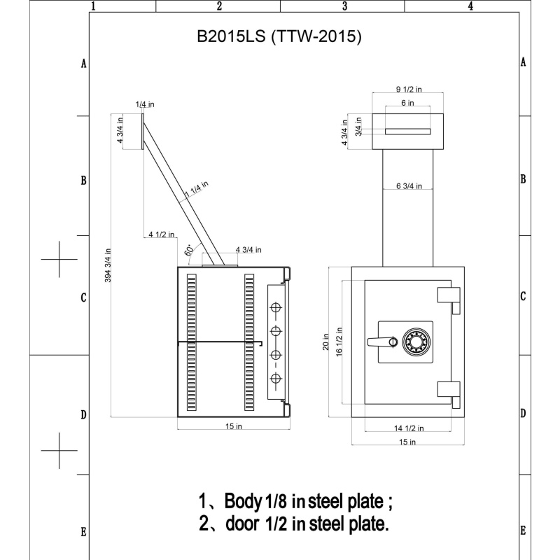 Hollon TTW-2015 C/E Through The Wall Deposit Safe - Image 4