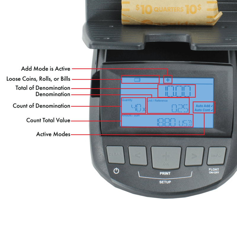 Cassida TillTally Professional Bill & Coin Counting Scale - Image 7