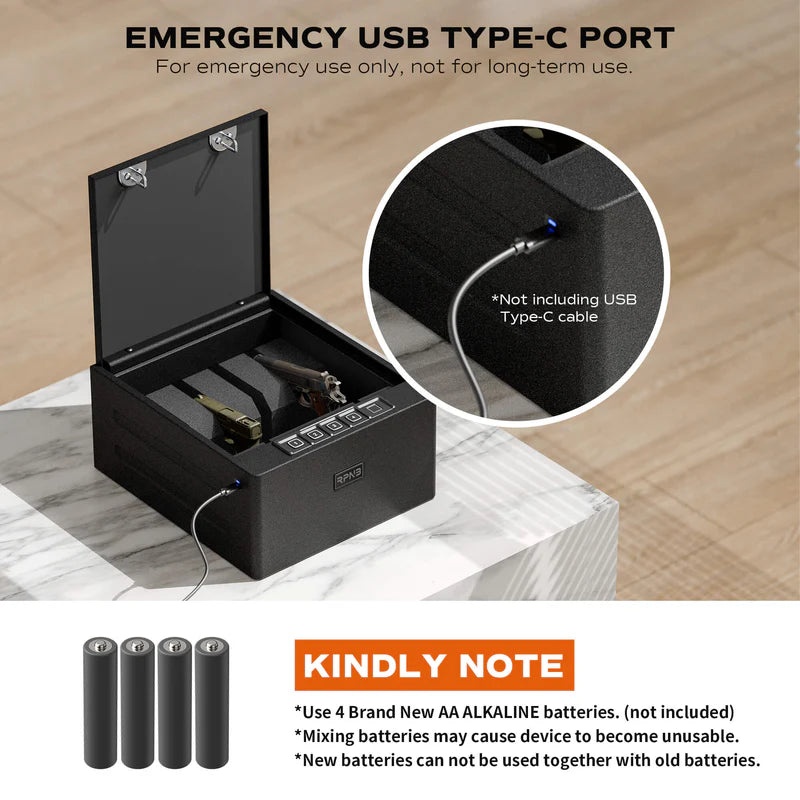 RPNB RP2016 Biometric High Capacity Four Handgun Safe - Image 4