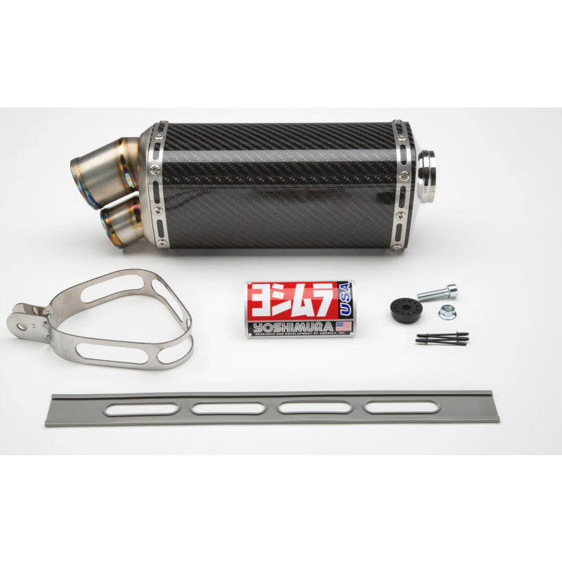 Builders Series Yoshimura TRI-OVAL DUAL TIP MUFFLER - Universal/Replacement