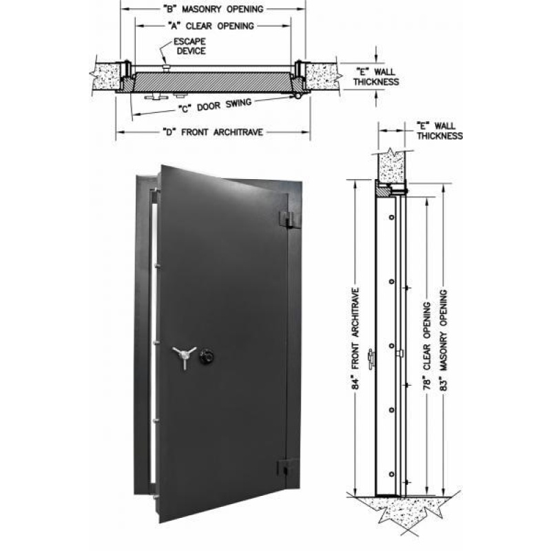 Access 7832 Insulated Fire Rated Vault Door (2, 4, or 6 Hour Fire Ratings) - Image 2