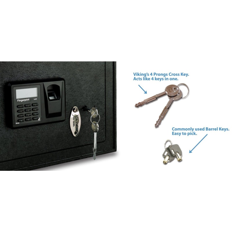 Viking VS-14BL Top Opening Drawer Biometric Keypad Safe - Image 7