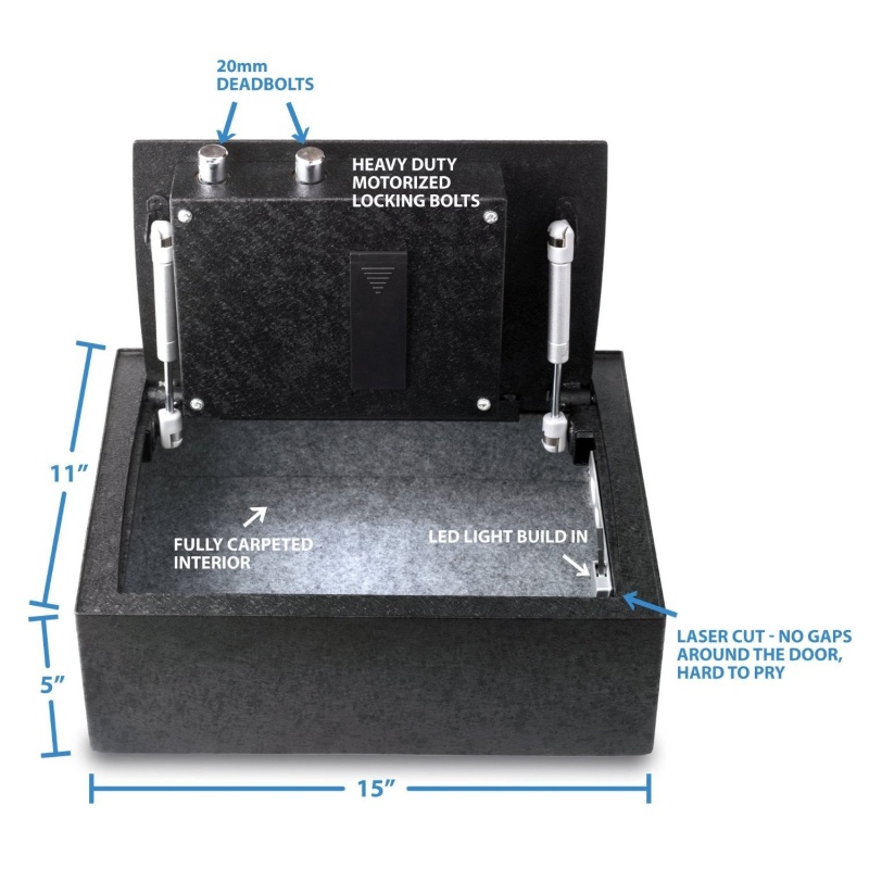 Viking VS-14BL Top Opening Drawer Biometric Keypad Safe - Image 2