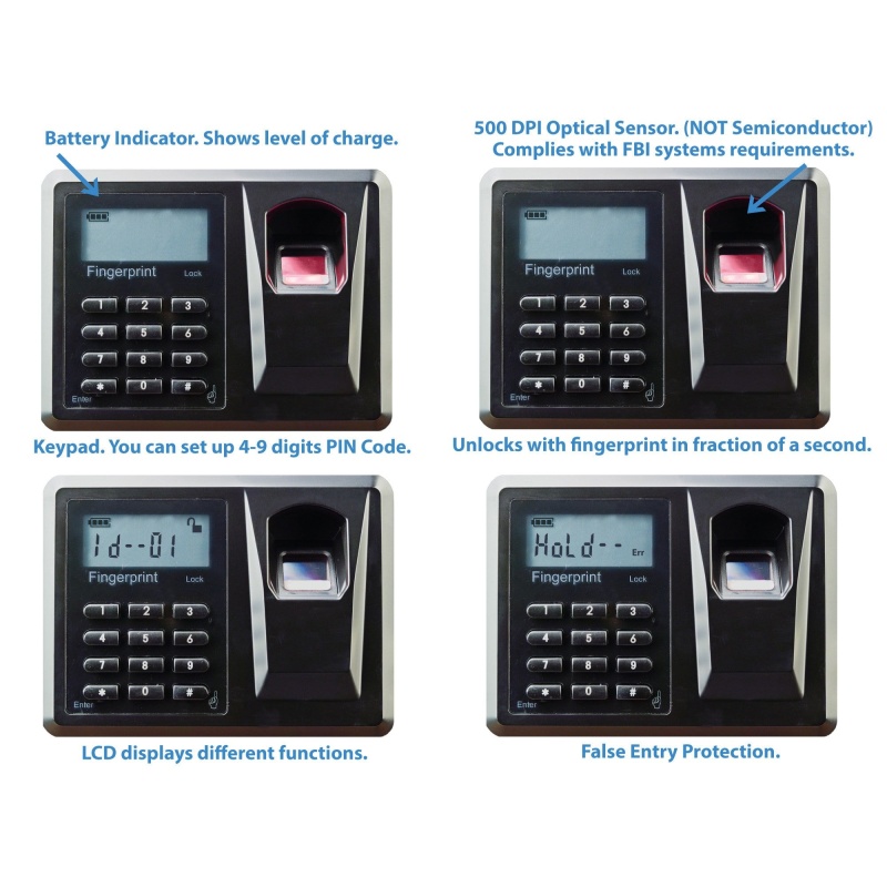 Viking VS-25DBL Small Depository Biometric Fingerprint Safe - Image 7