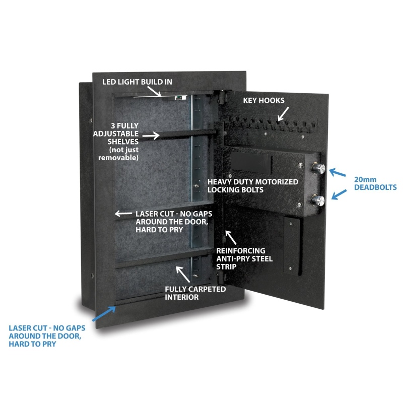 Viking VS-52BLX Hidden in Wall Safe Biometric Safe - Image 3